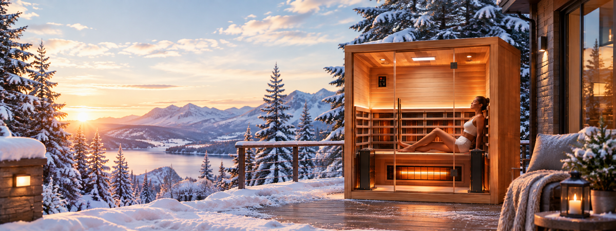 Sauna Winter Warmth: YardSauna Forest 2-Person Infrared Sauna for Cold Climates