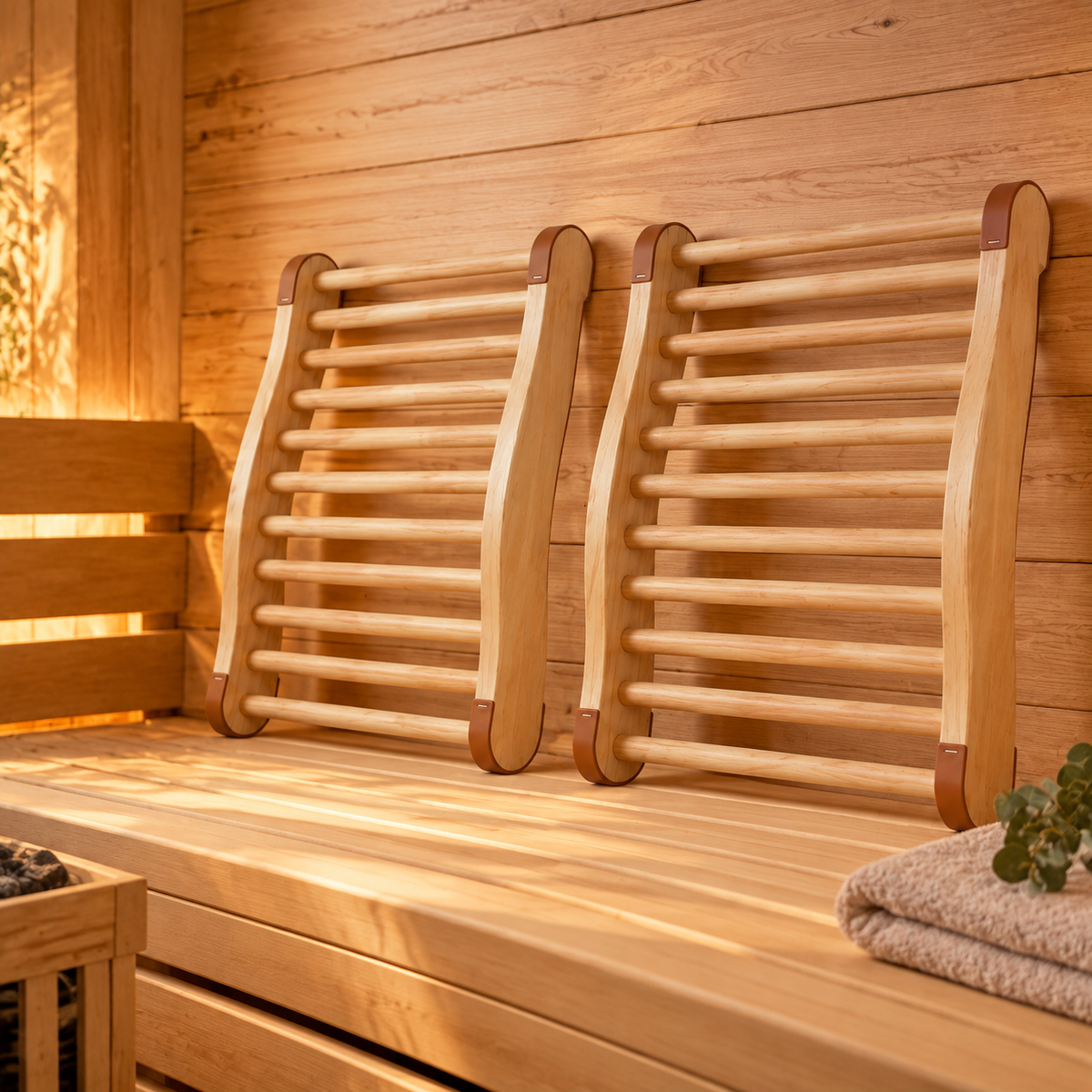 YardSauna Ergonomic Wooden Sauna Backrest